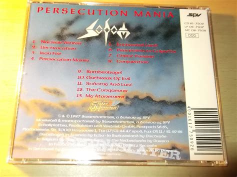 Sodom Sodom Persecution Mania Cd Tape Vinyl Cd Recording Etc