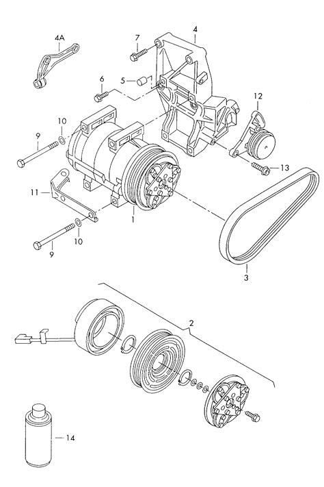 Volkswagen Passatvariant 2000 2001 Ac Compressor Connecting