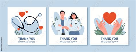 Thank You Doctors And Nurses Banner Collection With Young