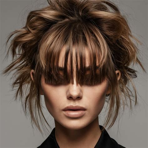 Hairstyle Bangs Long Hair 2024 Trends Premium Ai Generated Image