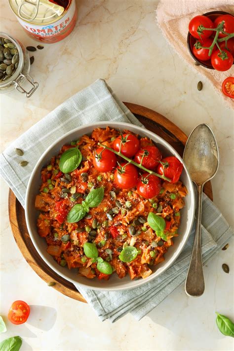 Supersimpele Orzo Met Tomaat Paprika Room Vegan