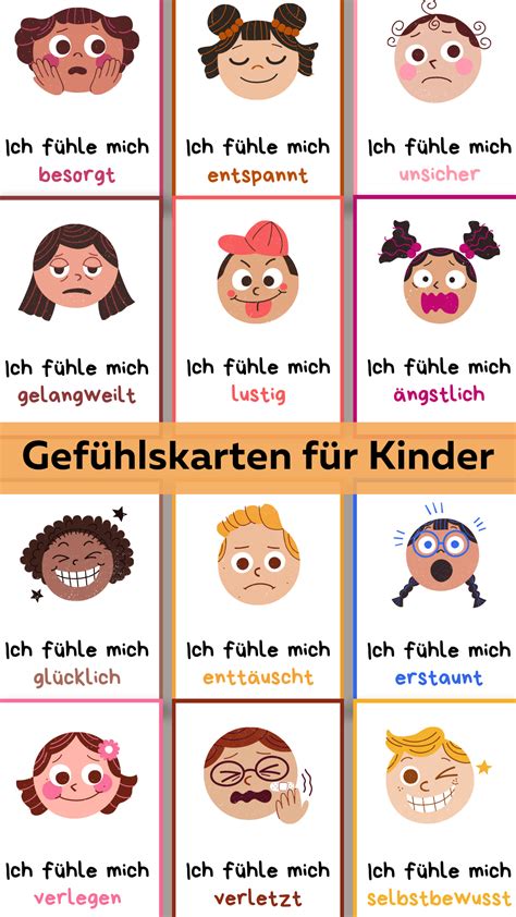 Gef Hlskarten F R Kinder Geschenk F R Kinder Kartenset Gef Hle