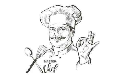 a man in chef's hat holding a spoon and whisk with the words master ...