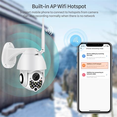 1080P наружная Wifi PTZ камера с сиреной светильник с автоматическим ...