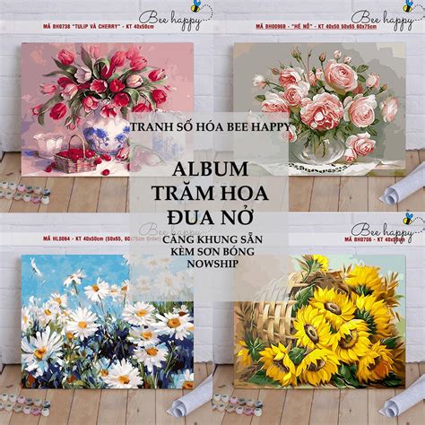 Mua Khung tranh treo tường Tranh Tô màu theo số sơn dầu Sondausohoa Nhiều mẫu Hot Trend giá rẻ