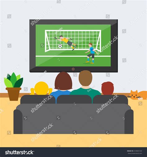 429 Family Watching Sports Stock Vectors, Images & Vector Art ...