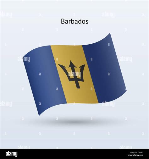 Barbados Flag Waving Form Vector Illustration Stock Vector Image Art