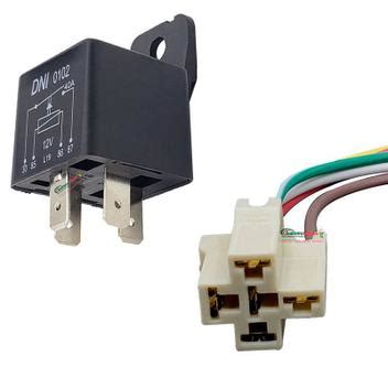 Relê Auxiliar Automotivo Universal 4 Pinos 12v 40a Chicote DNI