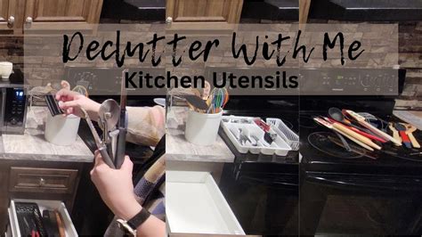 MESSY TO MINIMAL KITCHEN UTENSIL DECLUTTER DECLUTTER WITH ME YouTube