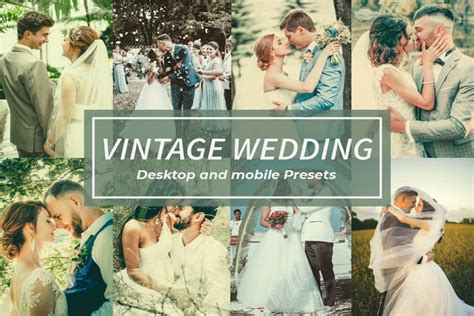 Vintage wedding lightroom presets for desktop and mobile