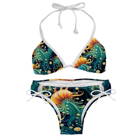 Sea Slug Swim Suit Bikini Set With Detachable Sponge Adjustable Strap