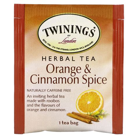 Twinings Infusion Orange Cannelle naturellement sans caféine 20