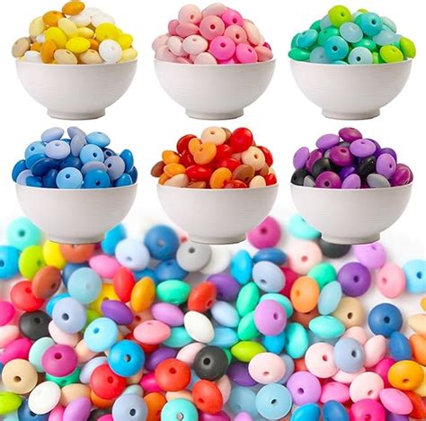 Amazon ZIFTY 240Pcs Silicone Lentil Beads For Keychain Making Kit