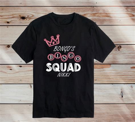 Personalised Bingo Squad T Shirts Matching Pink Glitter Hen Etsy