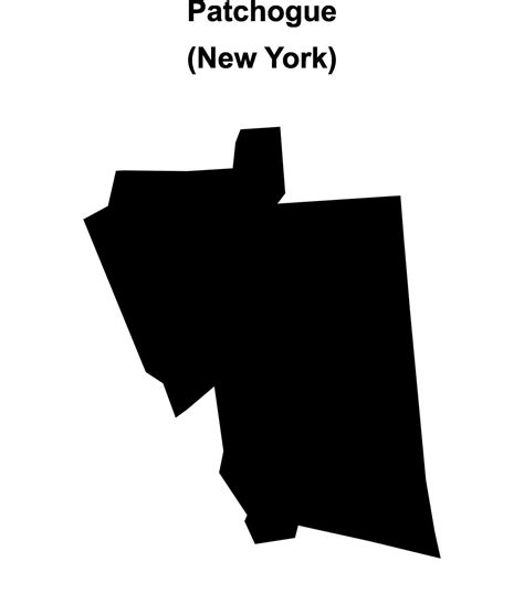 Patchogue, New York blank outline map 56988394 Vector Art at Vecteezy