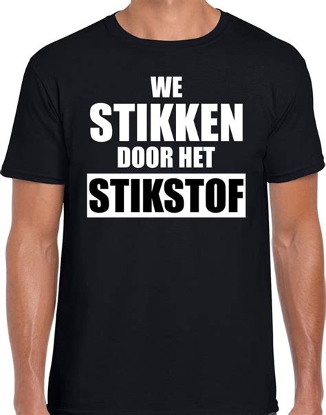 Boerenprotest Shirt We Stikken Door Stikstof T Shirt Zwart Heren