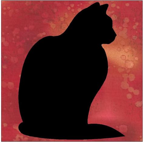 Sitting Black Cat By Quiltingsupport Quilting Pattern Cat Quilt