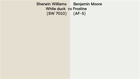 Sherwin Williams White Duck SW 7010 Vs Benjamin Moore Frostine AF 5