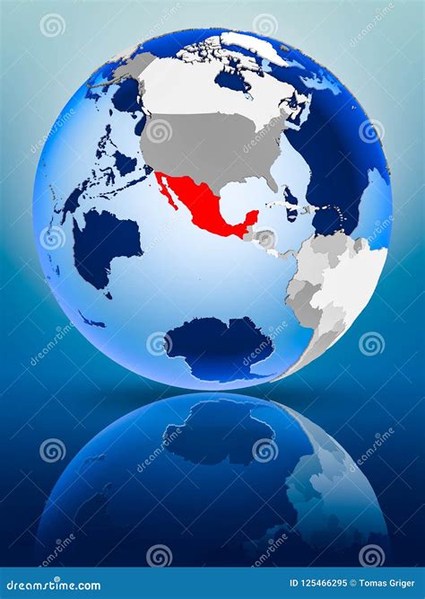 Mexico On Globe Stock Illustration Illustration Of Mexico 125466295