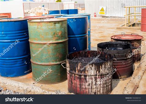 Industry Oil Barrels Chemical Drums Stacked Stock Photo Edit Now