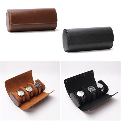 Seng Slots Watch Roll Travel Case Chic Portable Vintage Leather