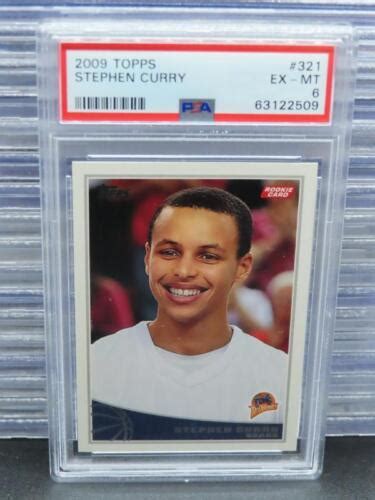 2009 10 Topps Stephen Curry Rookie RC 321 PSA 6 Golden State Warriors