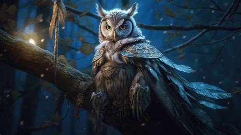 A 4K ultra hd wallpaper of a stylish owl wearing a feathered cape and a ...