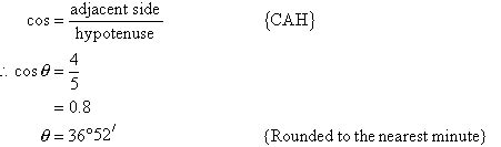 Using Inverse Cosine 