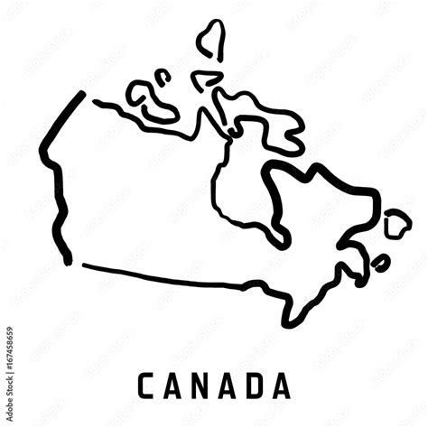 Canada map outline Stock Vector | Adobe Stock