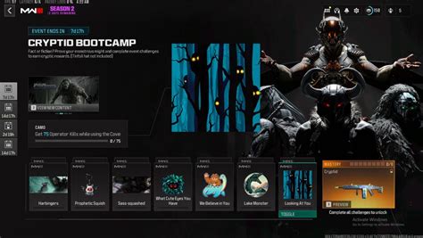 Call Of Duty Modern Warfare 3 And Zombies Cryptid Bootcamp Event