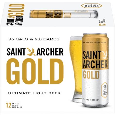 Saint Archer Gold Light Craft Lager Beer, 12 cans / 12 fl oz - Kroger