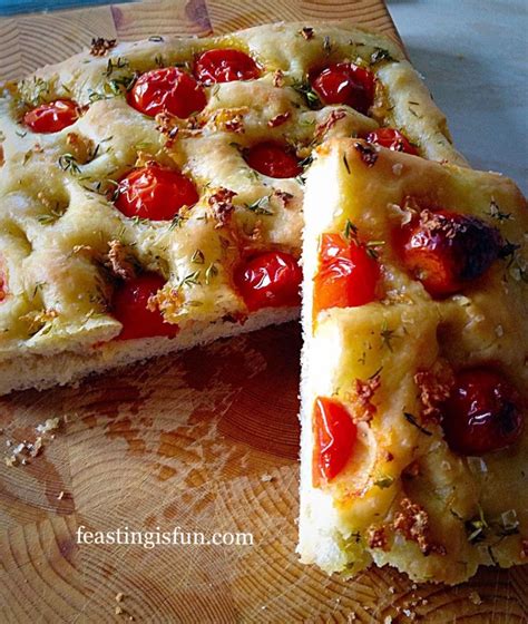 Garlic Rosemary Focaccia Bread Feasting Is Fun