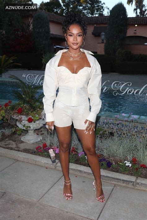 Karrueche Tran Sexy Shows Off Her Hot Legs At The RHUDE Runway Show In Beverly Hills AZNude