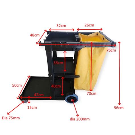 Janitorial Trolley / Cleaning Cart- L1100xW500xH960mm