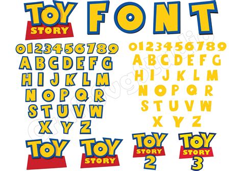 Toy Story FONT SVG, Instant Download, Toy Story Alphabet SVG, Toy Story ...