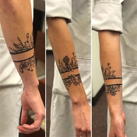 Wildflower inspired arm band by Derek at 550 Tattoo, Durango, CO. : r ...