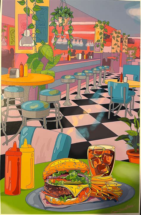 80's Diner Art Print - Etsy