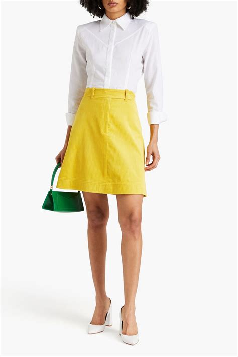 Oscar De La Renta Cotton Corduroy Mini Skirt The Outnet