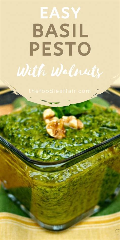 Basil Pesto With Walnuts Recipe