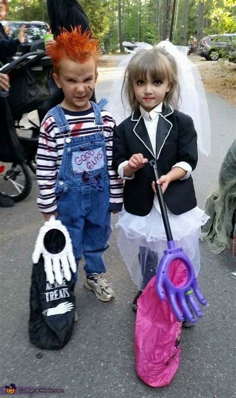 Chucky and Bride of Chucky Kids Halloween Costume DIY | Creative DIY ...