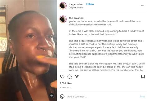 Nigerian Lesbian Amara In Tears As She Clashes With Her Mother Over Her Sexuality Video