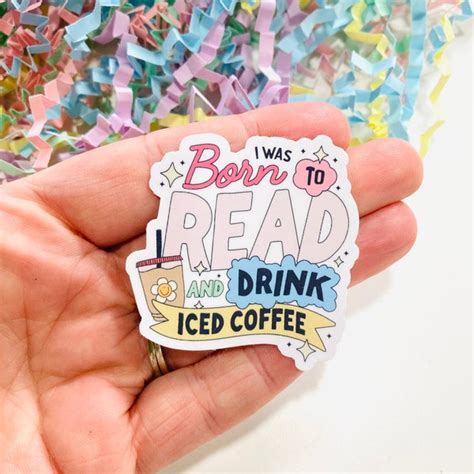 Books And Iced Coffee Sticker Etsy