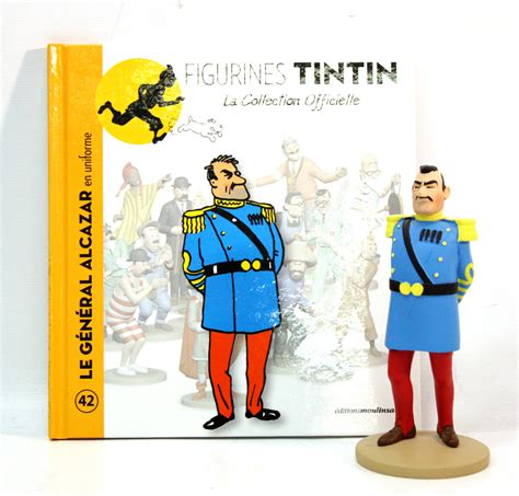 Tintin Figurine Du G N Ral Alcazar En Uniforme Livret Passeport