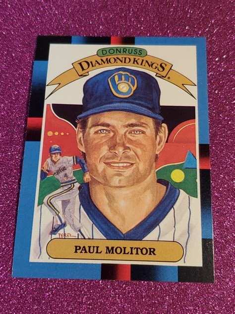 1988 Donruss Diamond Kings Baseball Card Of Paul Molitor HOF Free