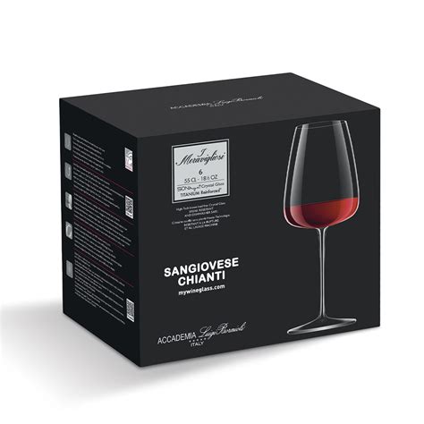 Luigi Bormioli Set Kelih Za RdeČe Vino Sangiovese Meravigliosi 550ml 6 Kos Steklo Kristal