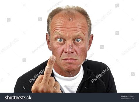 Man Showing Fuck Off Middle Finger Stock Photo 81309469 Shutterstock