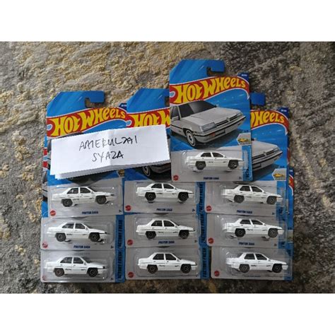 Ready Stock Hot Wheels Proton Saga Putih Murah Shopee Malaysia
