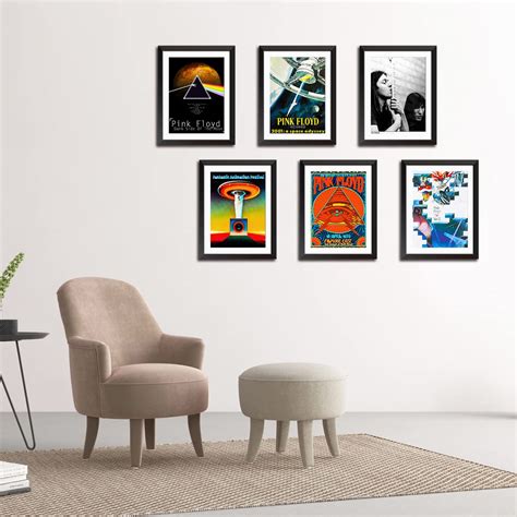 Pink Floyd Poster Set Of 6 Pcs Unframed Canvas 810 Band Posters