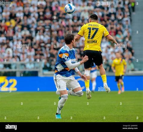 Turin Italy Th Apr Dusan Vlahovic Of Juventus Fc And Gary