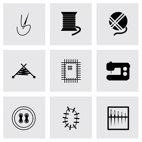 Sewing Icons Set Vector Art Stock Images Depositphotos